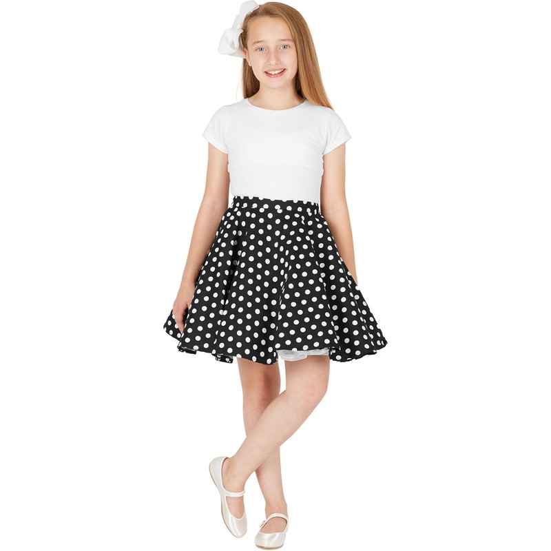 BlackButterfly Children's Vintage 1950s Girls Swing Circular Skirt - Full
