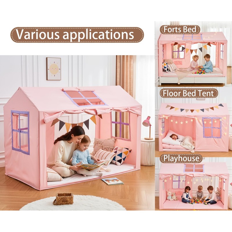 WANFASO Twin Bed Tent Indoor Bed Canopy Kids Tents for