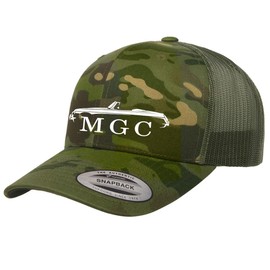 MG MGC Convertible British Sports Car Fully Embroidered Yupoong 6606 Snapback Trucker Fitted Cap multican Tropic