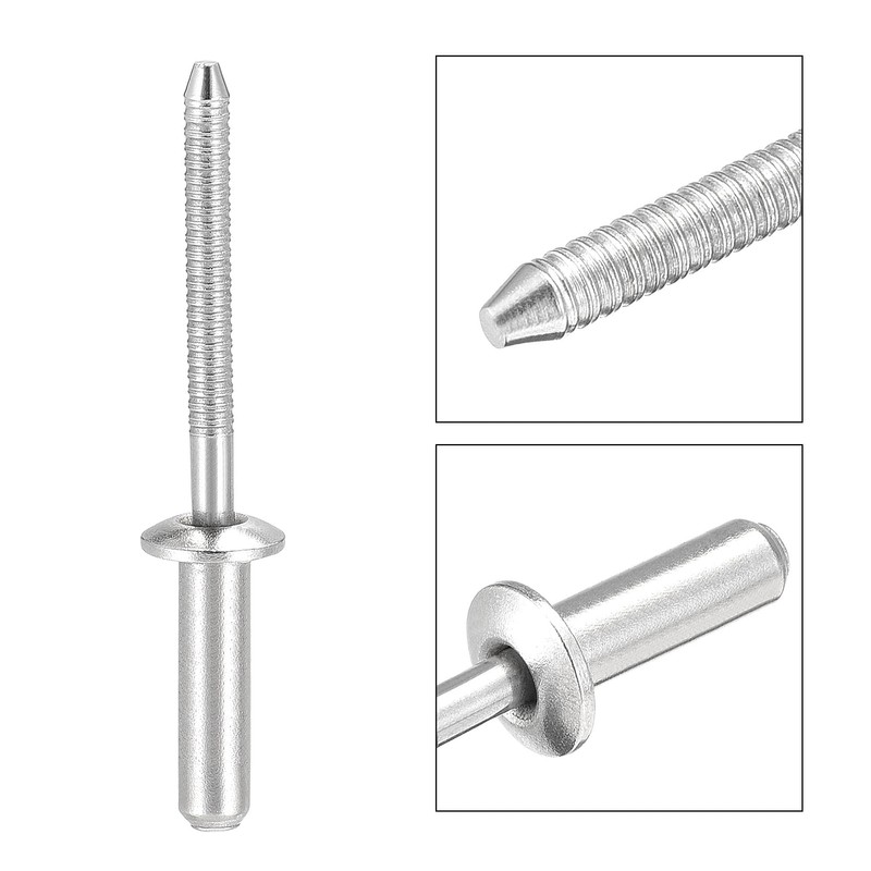 sourcing map Blind Rivets, 304 Stainless Steel Pull Rivets Core