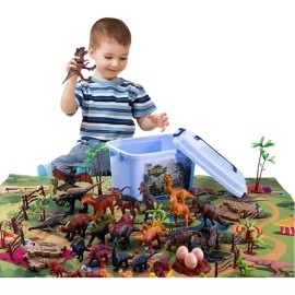 Dinosaurios Jurassic 88 Piezas Con Mapa