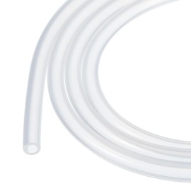 Rebower 6.6ft 1/8" ID x 5/32" OD Silicone Tubing Clear 3mm x 4mm Industrial Plastic Tubing Pure Silicone Hoses for Pump Siphoning Draining Irrigation Brewing