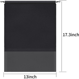 Generic （9 PCS） Shoe Bags for Travel, Portable Shoe Bags with Clear Window, Large Drawstring Dustproof Travel Shoe Storage Bag for Men & Women, 12.6"" X 17.3"", Black