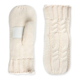 isotoner Women's Chunky Cable Knit Cold Weather Mittens with Warm, Soft Lining