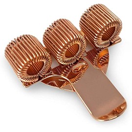Ashton and Wright - Triple Metal Pen Holder with Pocket Clip - Ideal for Doctors, Nurses, Pilots - Single - Rose Gold