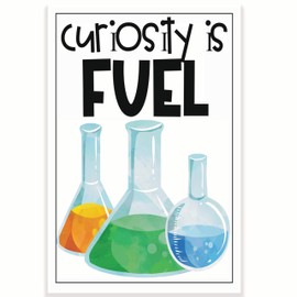 Printlabz Curiosity Is Fuel Classroom Poster - Science Chemistry Biology Class - 12 x 18 Inch - Classroom Decor - Classroom Must Haves - Back To School Decor - CPS0525
