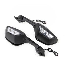 Minho Motorcycle Rearview Mirrors with Built-In Turn Signals Fit for Kawasaki ZX-10R 2021-2023