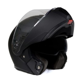 Milwaukee Helmets MPH9812DOT Flat Black Menace Advanced Motorcycle Modular Helmet Biker w/ Drop Down Visor - X-Large