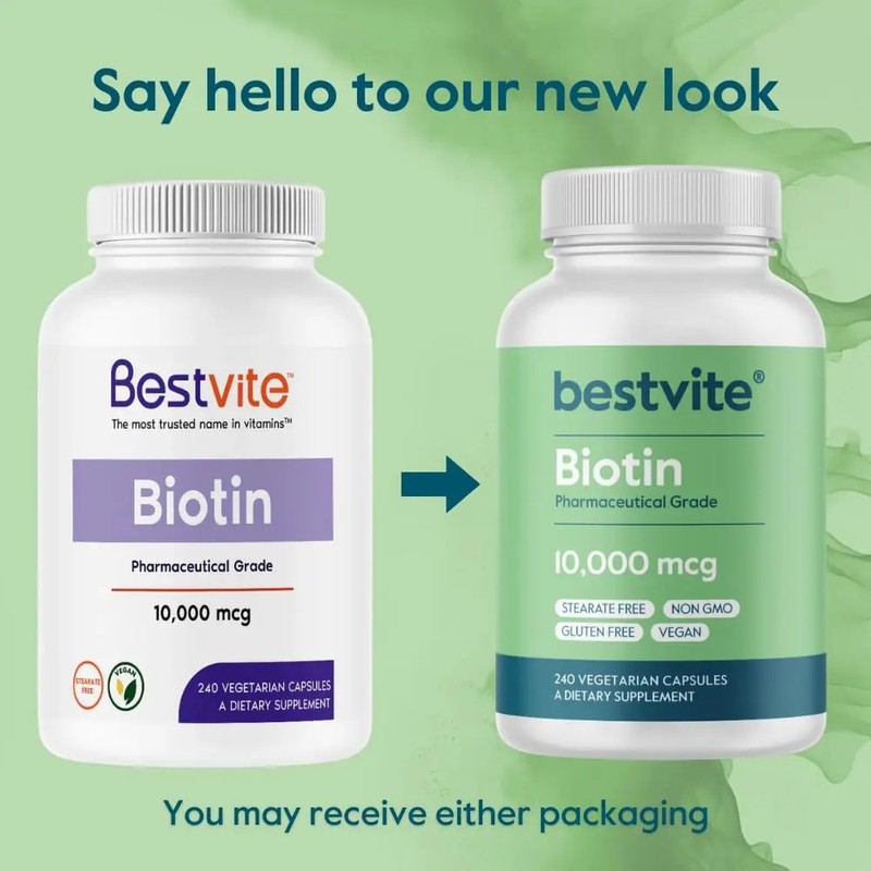 Bestvite Biotina 10000mcg 240 Cápsulas Vegetarianas Vegano