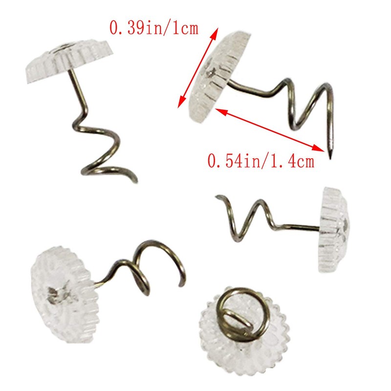 TTSAM Twist Pins with Clear Heads, Ideas Bedskirt Pins for