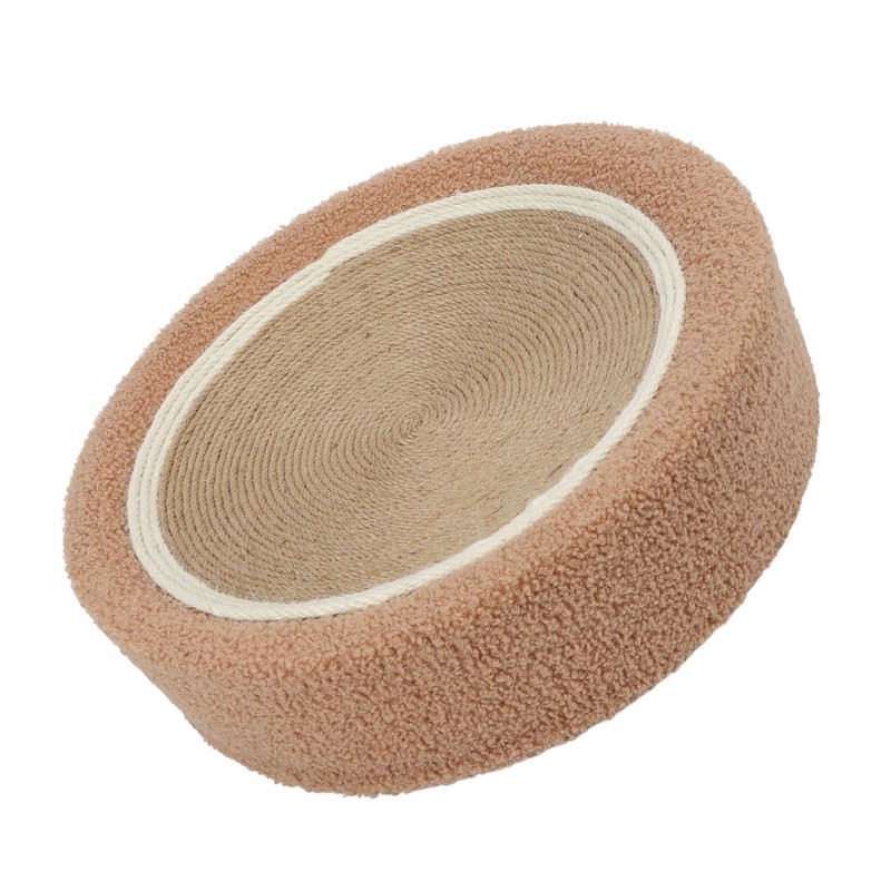 Round Cat Scratcher Ergonomic Cat Scratching Lounge Bed Sisal Cat
