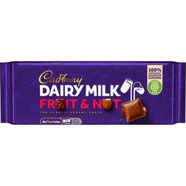 Cadbury Dairy Milk Fruit & Nut 180G (Pack of 2)