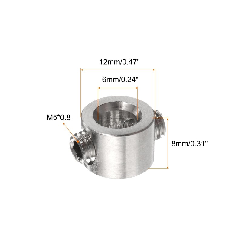 sourcing map 4pcs 6mm Drill Stop Collar Set Depth Stop,