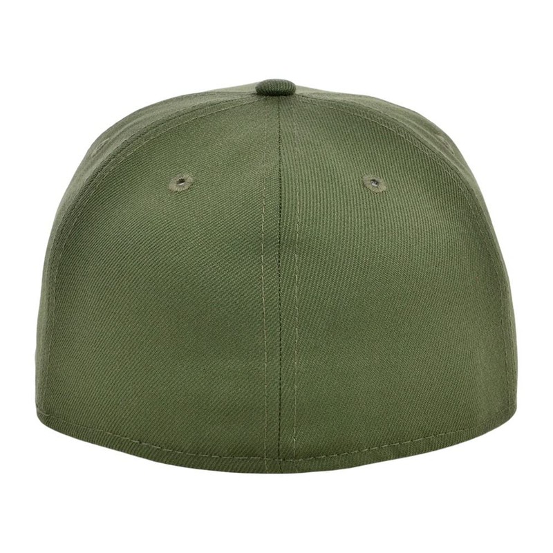 Lids Blank Full Court w/Colored Under Visor Fitted Cap Olive/Camo
