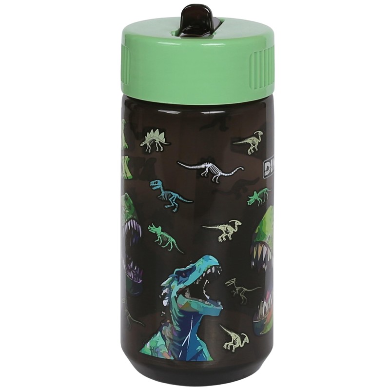 sarcia.eu Dinosaurs WATER BOTTLE with mouthpiece, SCHOOL BOTTLE for boy