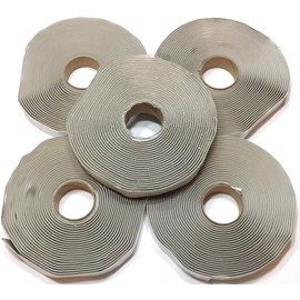 Colorimetrics Gray Putty Tape/Butyl Tape 1/8" x 3/4" x 30' (5-Pack)