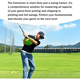 Golf Swing Training Aid Golf Training Ball - Unique Alignment Rod Head Helps Train the Right Swing Mechanism, Arm Structure, Safety and Alignment Small Size (Green)