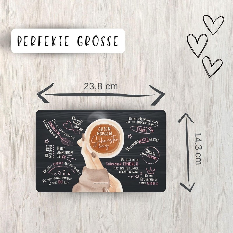 Gift for sister: breakfast board "Guten Morgen Schwesterherz", gift for