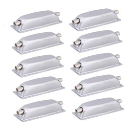 Both Side Drum Claw Hook 10pcs Iron Rectangular Shape Drum Claw Hook for Bass Drums & Snare Drum,Silver