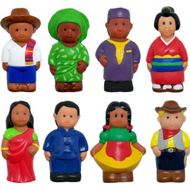 Get Ready Kids Around The World Figures, Set of 8, 5", Multicolor (621)