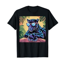 Black Panther Sunglass Girl Boys Vintage Black Panther Party T-Shirt