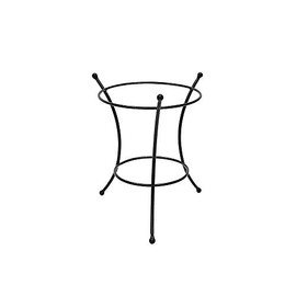 Achla Designs GBS-21 Multi-Use, Large Wrought Iron Metal Plant birdbath Bowl Stand Flowerpot Holder, Black, 10 Inch