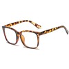 Jcerki Myopia glasses -2.00 Distance nearsighted glasses Leopard Print Frame