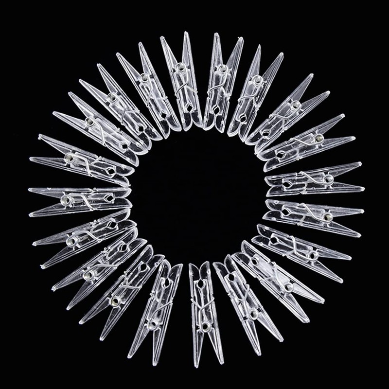 100 Pcs Mini Clear Photo Clips, Mini Clothespins Clip, Clothes