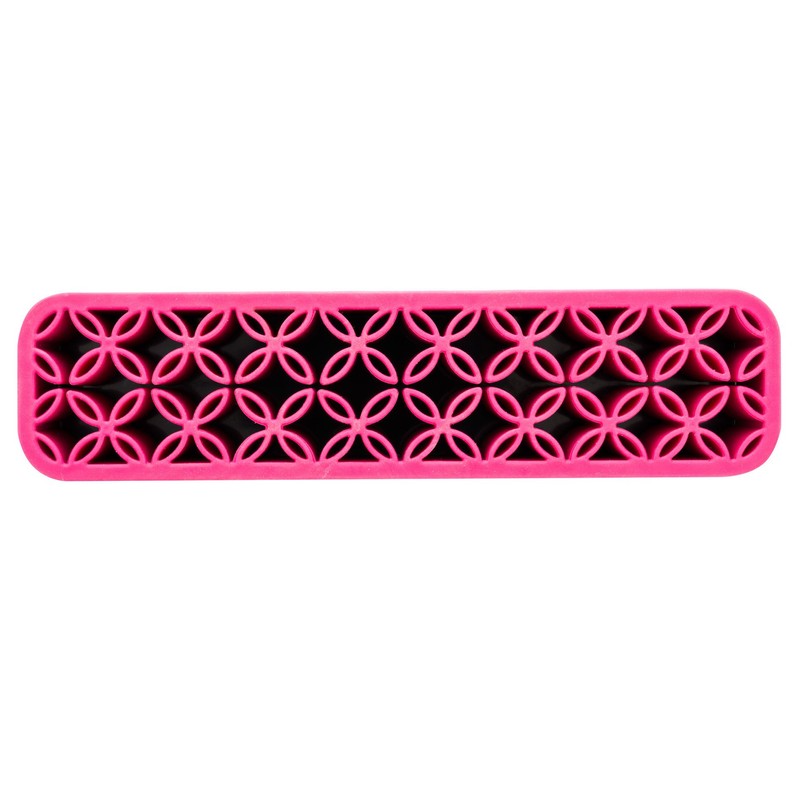 Danielle Silicone Makeup Brush Organizer, Pink and Black
