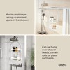 Umbra Flex Hanging Shower Caddy with 2 Shelves, Bathtub Shelf