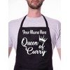 Print4U Personalise This Apron Queen Of Curry Any Name Here