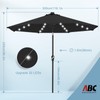ABCCANOPY 10FT Durable Solar Led Patio Umbrellas with 32LED Lights