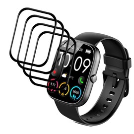 Tznzxm Compatible for Uaue T60 Smart Watch Screen Protector,Full Coverage 3D Curved Edge Frame Case Friendly Anti Scratch HD Clear Film For uaue T60, QCOQ T60, QXQ T60,CASCHO T60 1.91" SmartWatch