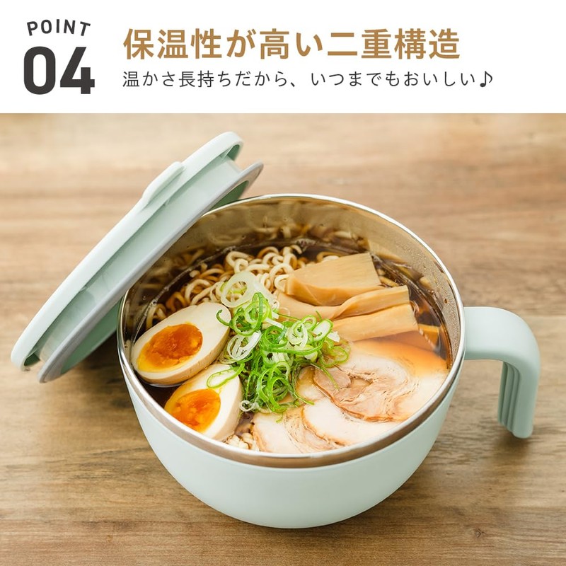 Takeda Corporation HDLNDL-GY Instant Ramen Maker with Handle, Gray, 6.2