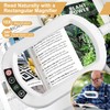 Veemagni 10X Rectangle Magnifying Glass with Light and Stand, Flexible