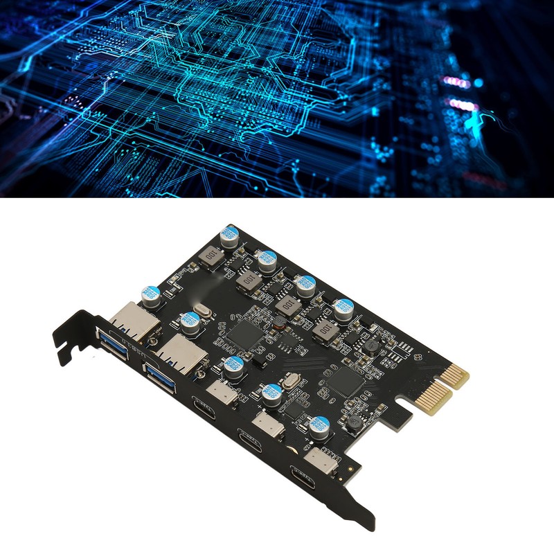 UP5300 5 Ports USB 3.1 PCIe Expansion Card 5Gbps Fast