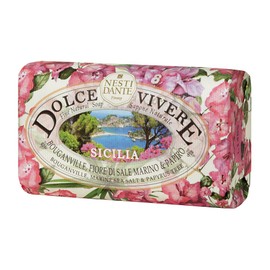 Nesti Dante Dolce Vivere Sicilia Bougainville, Marine Sea Salt & Papyrus Tree Fine Natural Soap Bar (Pack of 2)