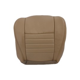 Compatible with 1999 2000 2001 2002 2003 2004 Ford Mustang GT Convertible Genuine Leather Perforated Seat Cover, Fits Both Driver & Passenger Bottom (Medium Parchment Tan)