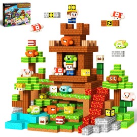 GobiDex 108PCS Magnetic Building Blocks for Kids with Rotatable Figures and Animals, Magnetic Blocks STME Game for Boys and Girls, Magnetic Blocks Toys for Christmas and Birthday Gifts for Ages 3-12
