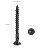 Wensilon #8 * 2" Black Deck Screws, (311pcs) 2 lbs.Exterior