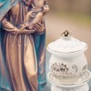 HOMSFOU Ceramic Altar Cup Buddhist Water Offering Bowl 2pcs Ceramic