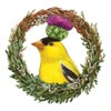 20 Napkins Yellow Bird in Leaf Wreath Table Decoration Decoupage