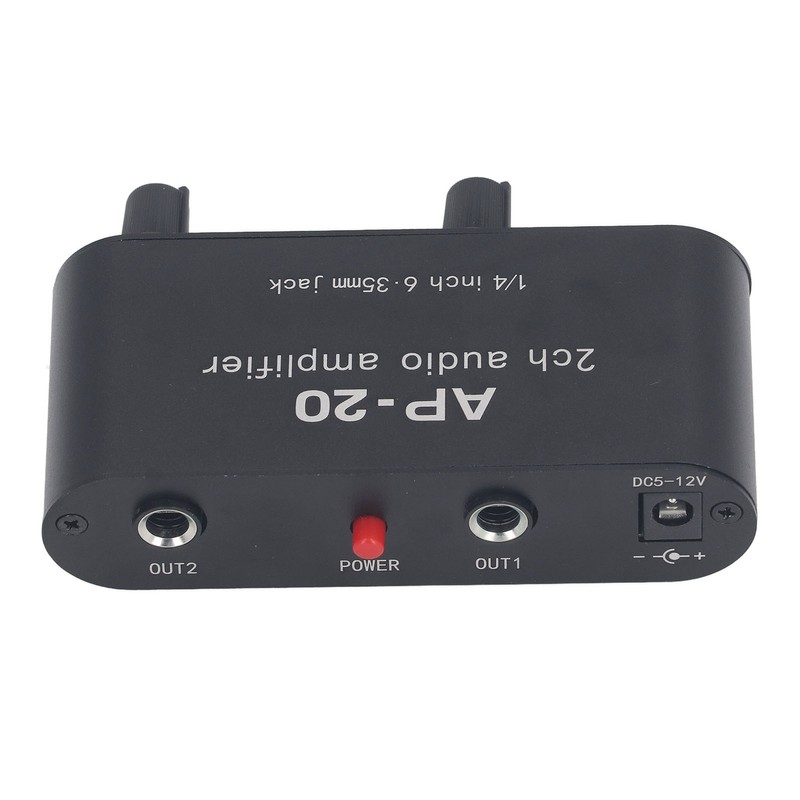 2CH Sound Amp Preamplifier Balanced Input 1/4in 6.5mm Gain Independent