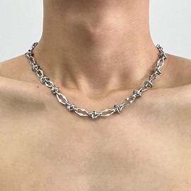 Mesaro Necklace for Men, Popular, Stainless Steel, Presentation Necklace, Men's, Hip Hop, Y2k, Straight Punk, Unique, Unisex, Accessories, Hypoallergenic, Sensitive Skin, Water Resistant, Stainless