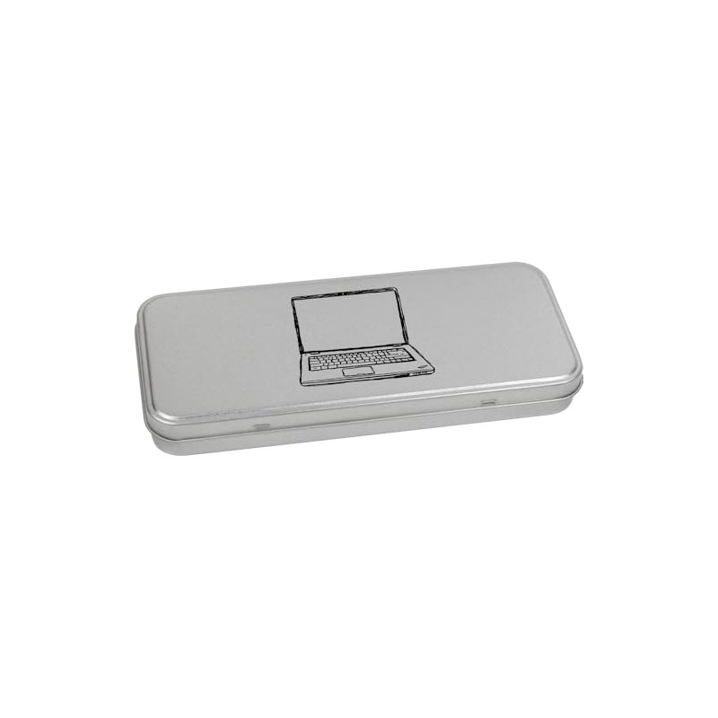Azeeda 'Gaming Laptop' Metal Hinged Stationery Tin/Storage Box (TT00247825)
