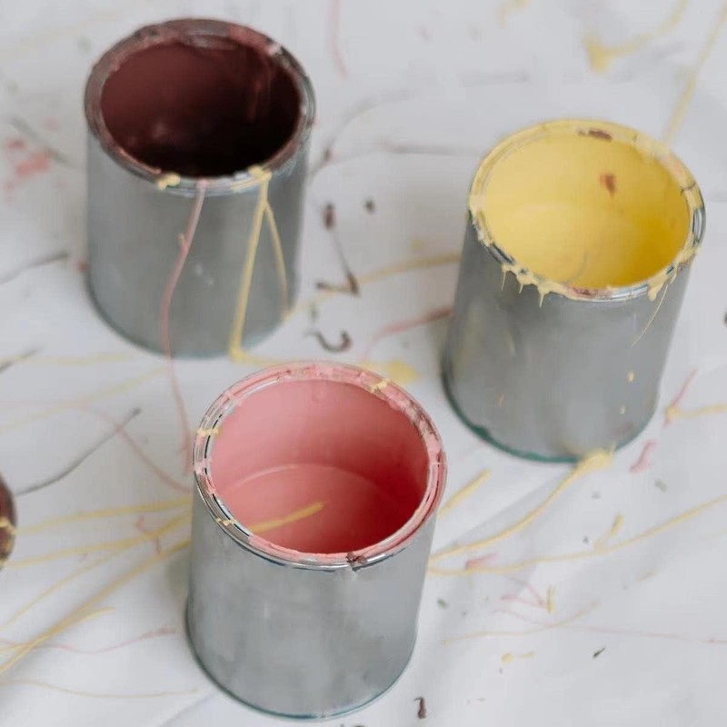 Esamploe 8 Pack Empty Metal Paint Cans with Lids(1/4 Pint
