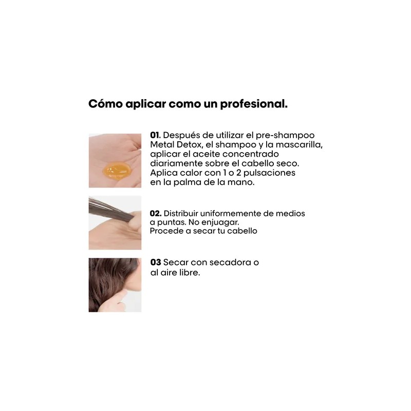Aceite Fortalecedor L'oreál Profesionnel Metal Detox 50 Ml
