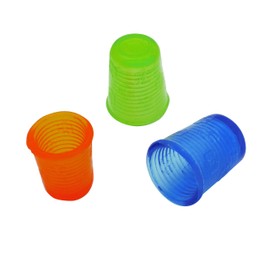 Kleiber 70010 Thimble Set, Plastic, Blue/Green/Orange, Diameter 14 mm, 15 mm, 16 mm