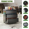 Reemoon 35" H Metal Garage Storage Cabinet with Wheels,3 Drawers