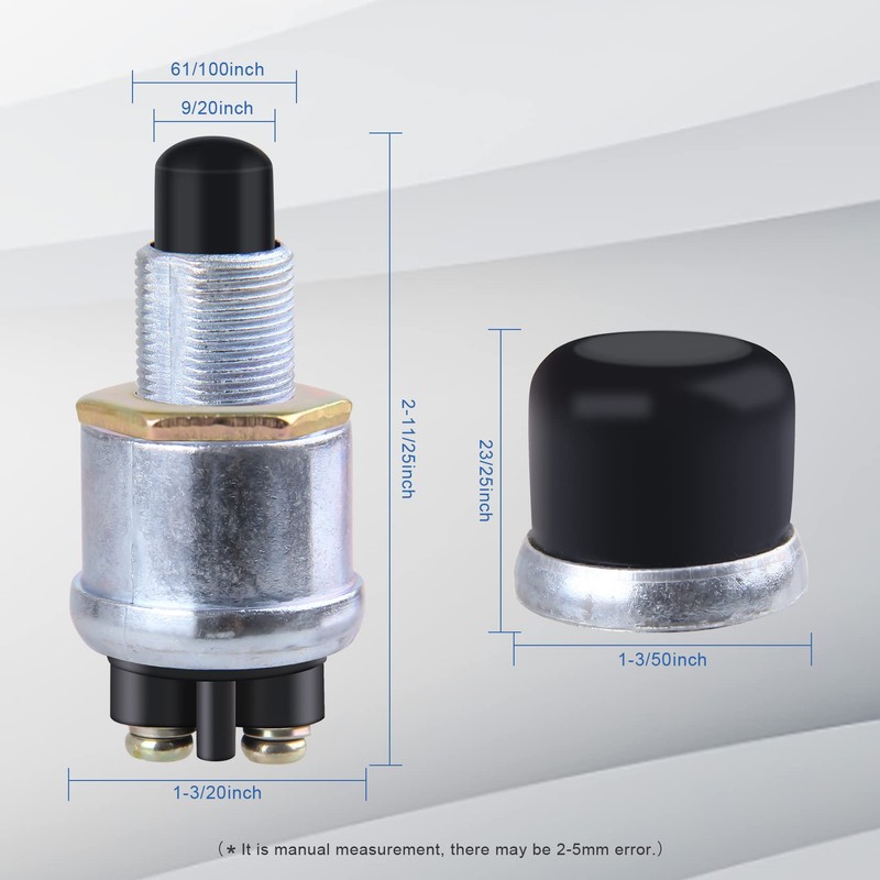 CarBole Push Button Starter Switch 12V 20A, Waterproof Momentary Start
